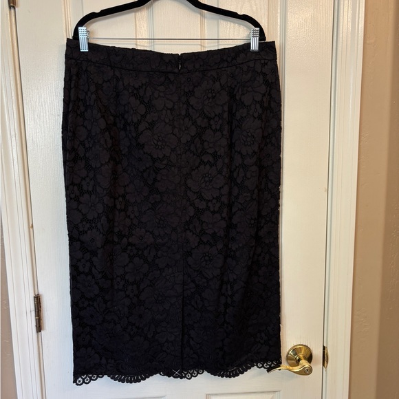 Talbots Black Lace Skirt Midi Women’s Size 16 VN 5404 New W Tags Work Classic - Picture 2 of 8